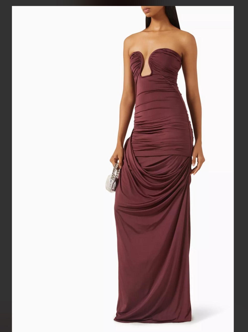 NWT PARIS GEORGIA Val Draped Dress in Jersey size XS